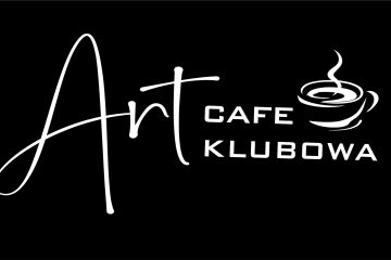logo art cafe klubowa na czarnym tle