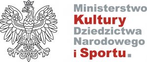 logo ministerstwa kultury dziedzictwa narodowego i sportu po lewej orzeł