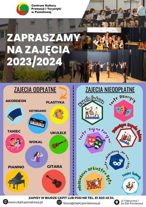 plakat zapraszjący do udziału w zajęciach w ckpit w roku 2023/2024